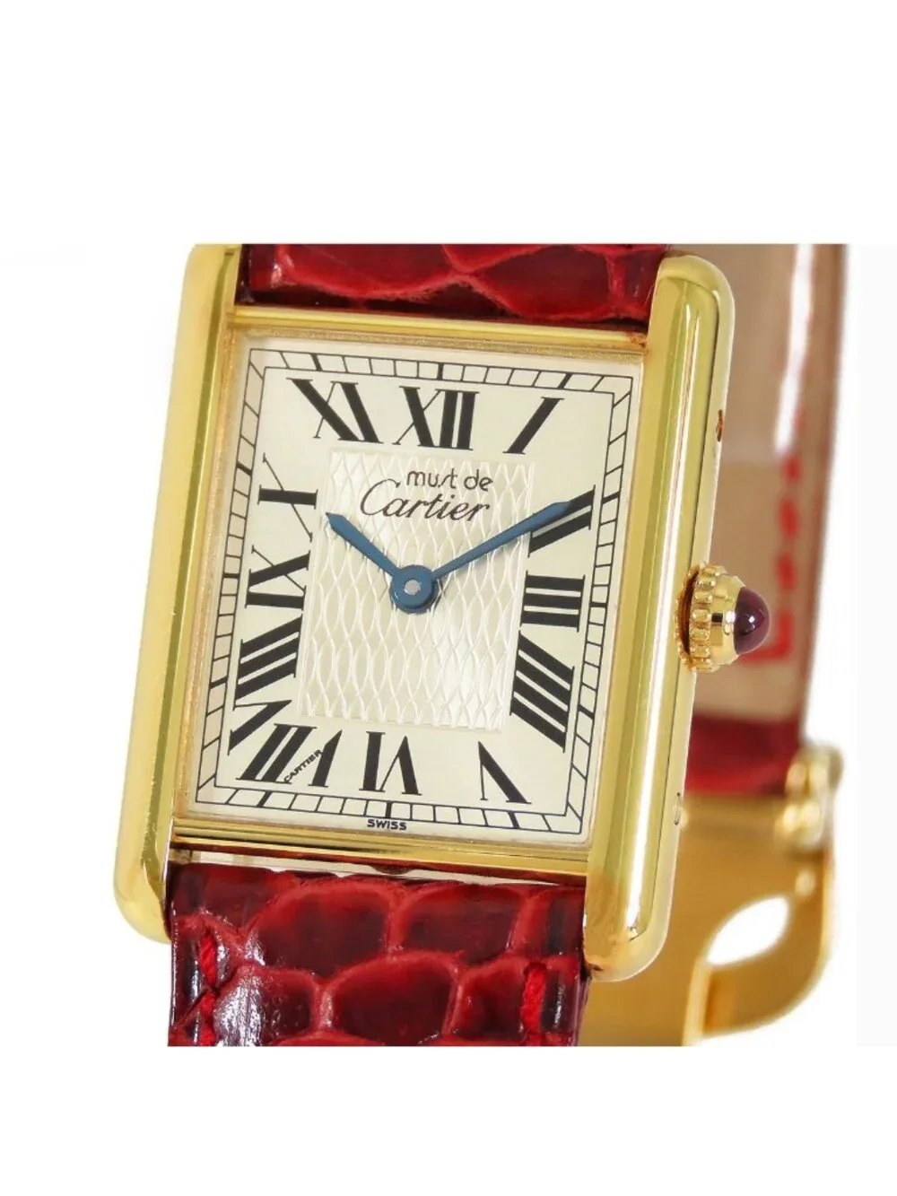 Cartier Must Tank LM Founding 150 Anniversary Book Limited Silver Leather SS